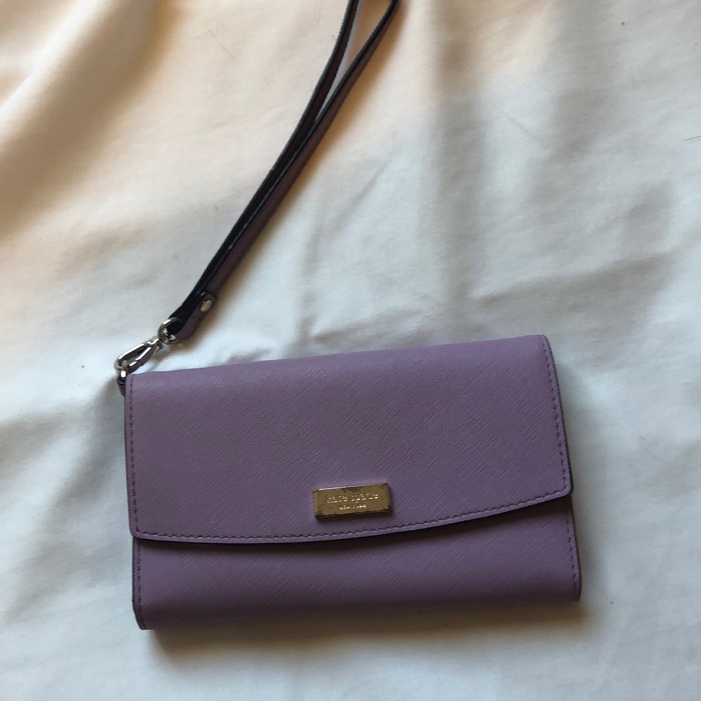 Purple Kate spade wristlet